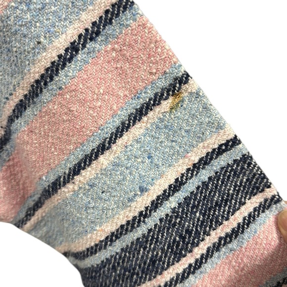 Molina Pink Blue Striped Hoodie Poncho Pullover Sweatshirt Jacket Womens XL - Picture 8 of 8